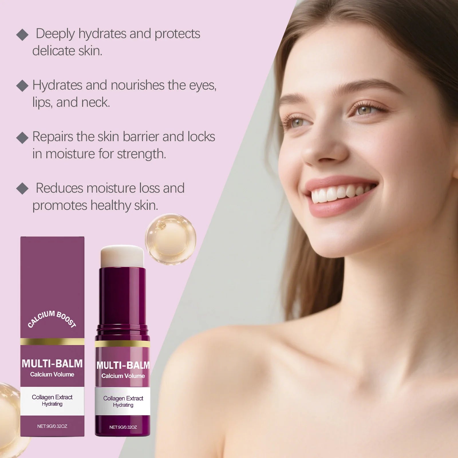 Calcium Volume Multi Balm – Firming & Moisturizing Stick for Eyes, Lips & Face