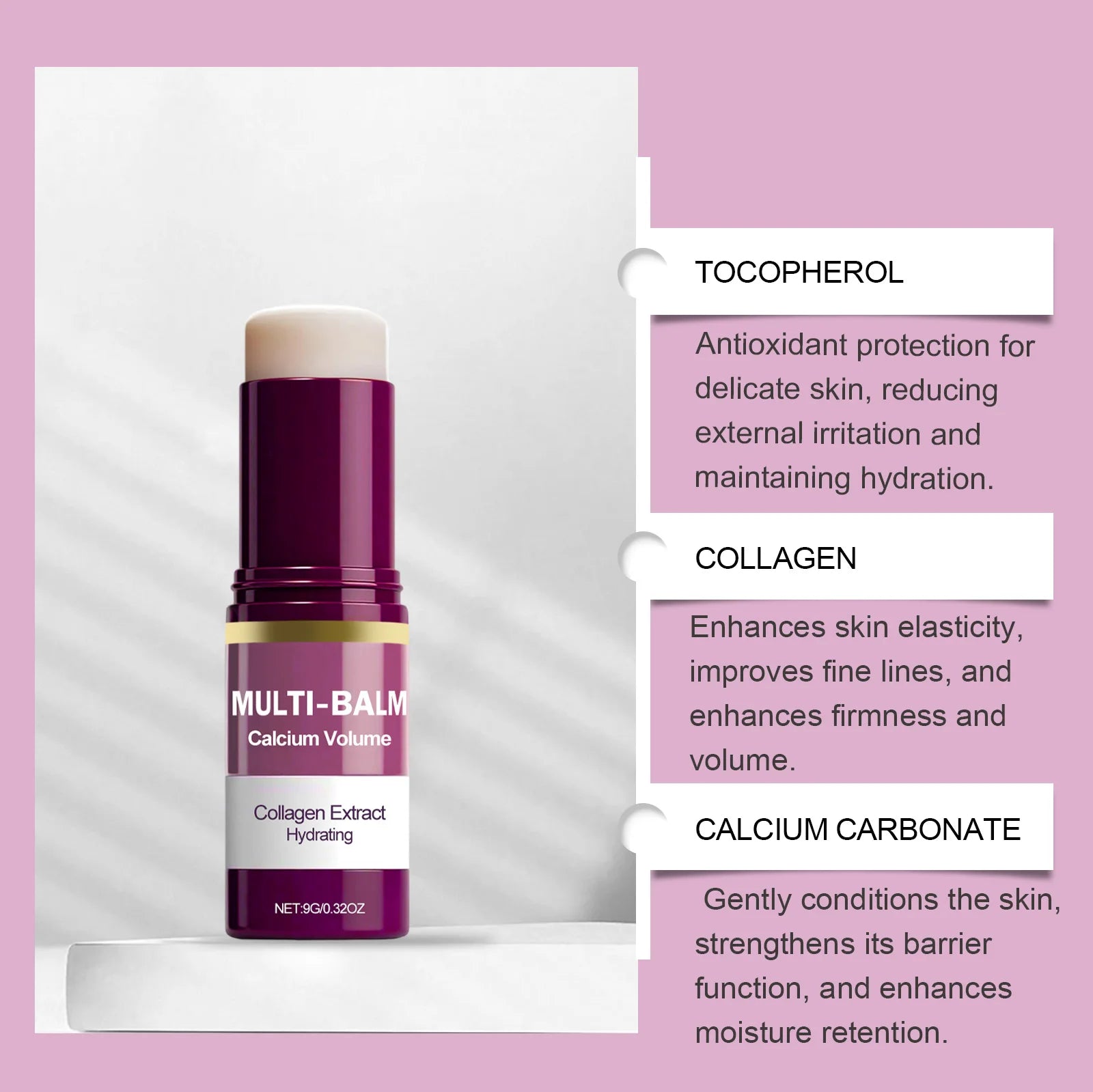 Calcium Volume Multi Balm – Firming & Moisturizing Stick for Eyes, Lips & Face