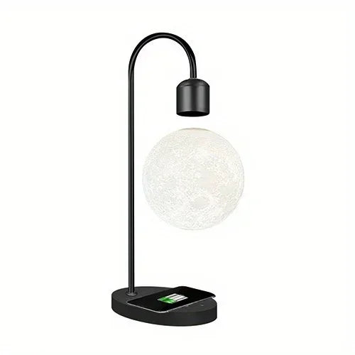 TrendPort Levitating Moon Lamp with Wireless Charger – Magnetic Floating LED Night Light