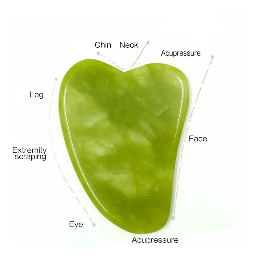 Jade Gua Sha & Face Roller Set – Natural Stone Facial Massage Tool for Lifting, Sculpting & Radiant Skin  💎