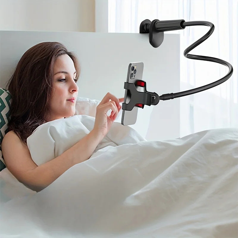 Lazy Bedside Flexible Phone Holder – 360° Gooseneck Clamp