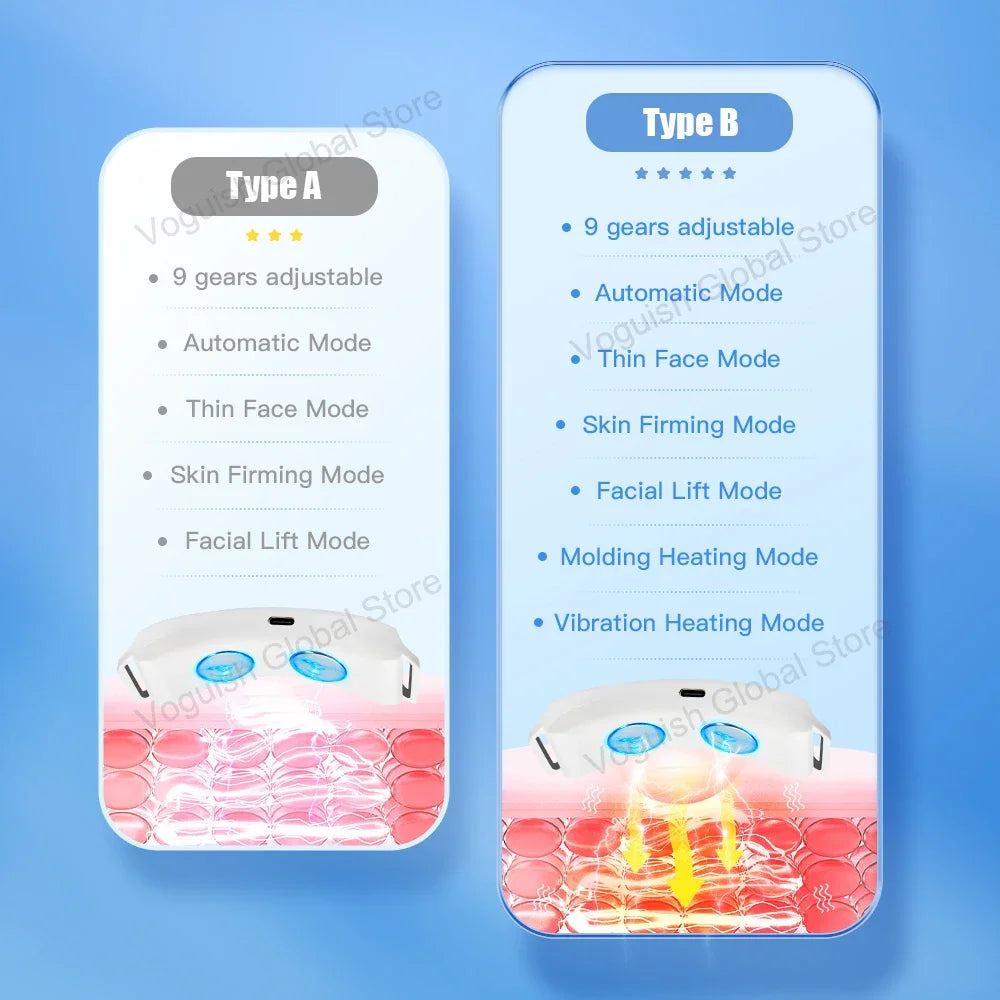 EMS V-Face Lifting Massager – Microcurrent Double Chin & Jawline Device