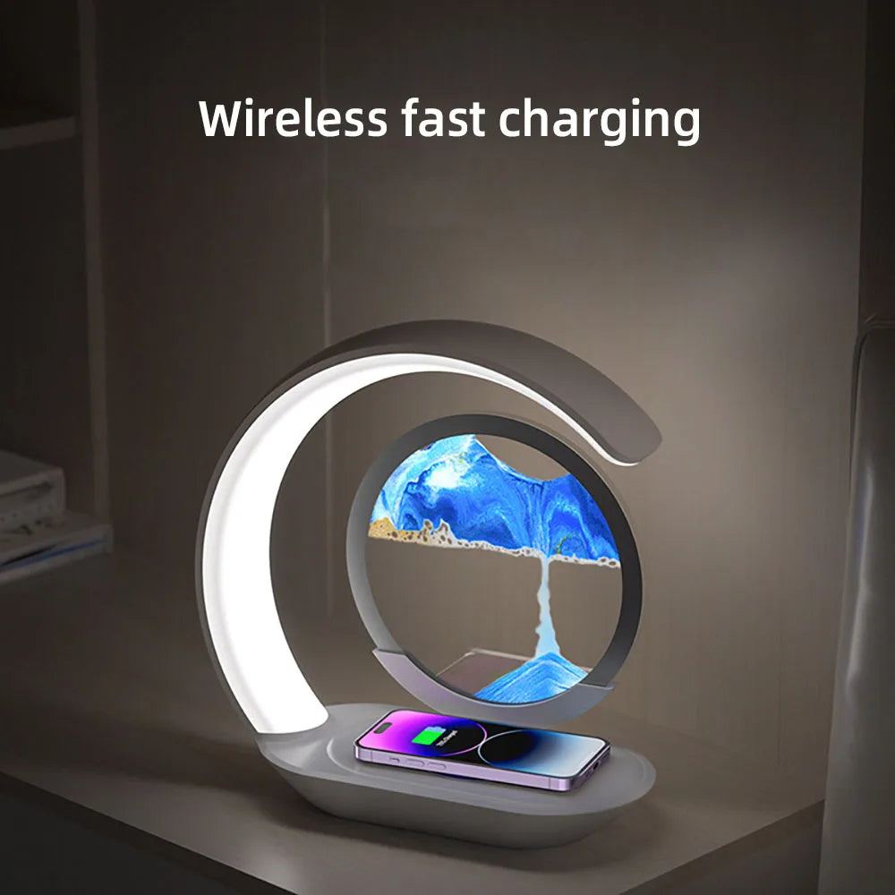 TrendPort SandFlow Wireless Charging Desk Lamp