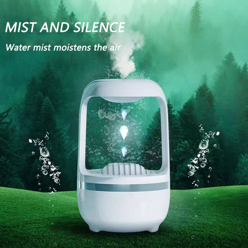TrendPort Anti-Gravity Water Drop Humidifier & LED Night Light – Home Aromatherapy Decor