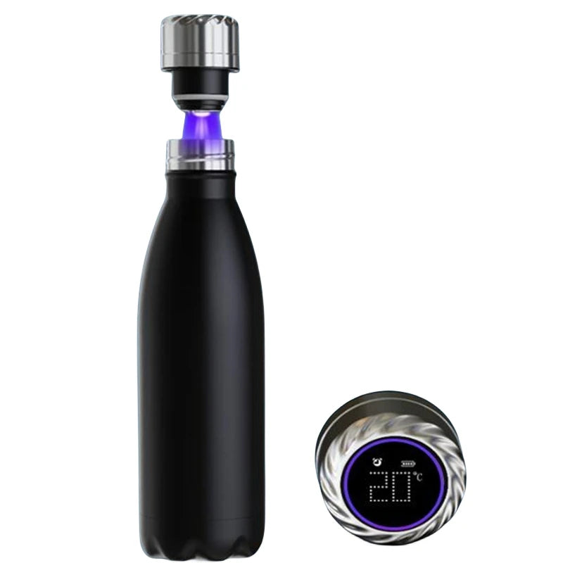 TrendPort Smart Water Bottle with Temperature Display (500ml) + UV Self Cleaning