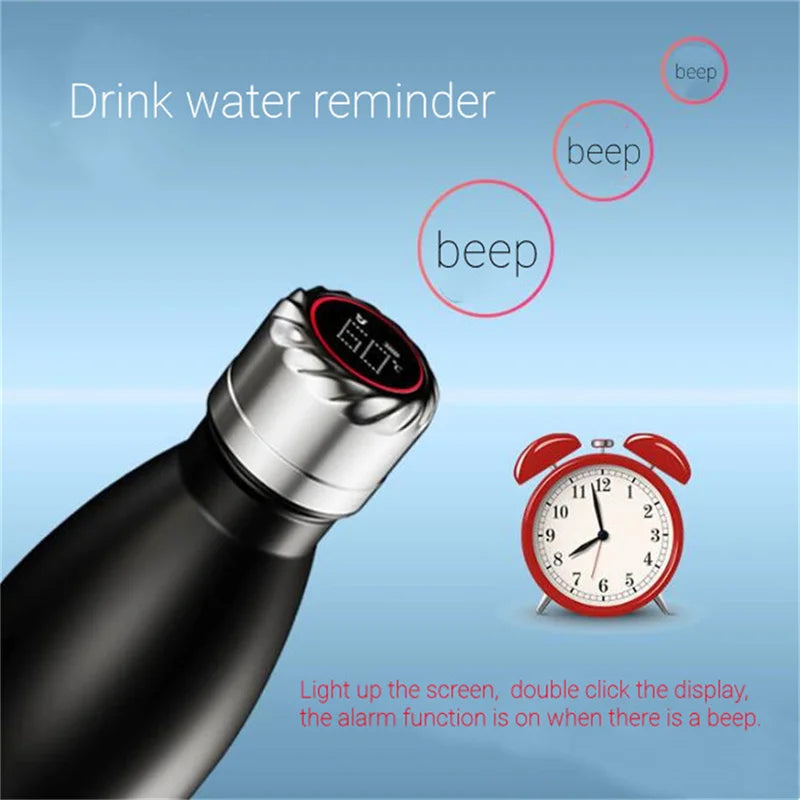 TrendPort Smart Water Bottle with Temperature Display (500ml) + UV Self Cleaning