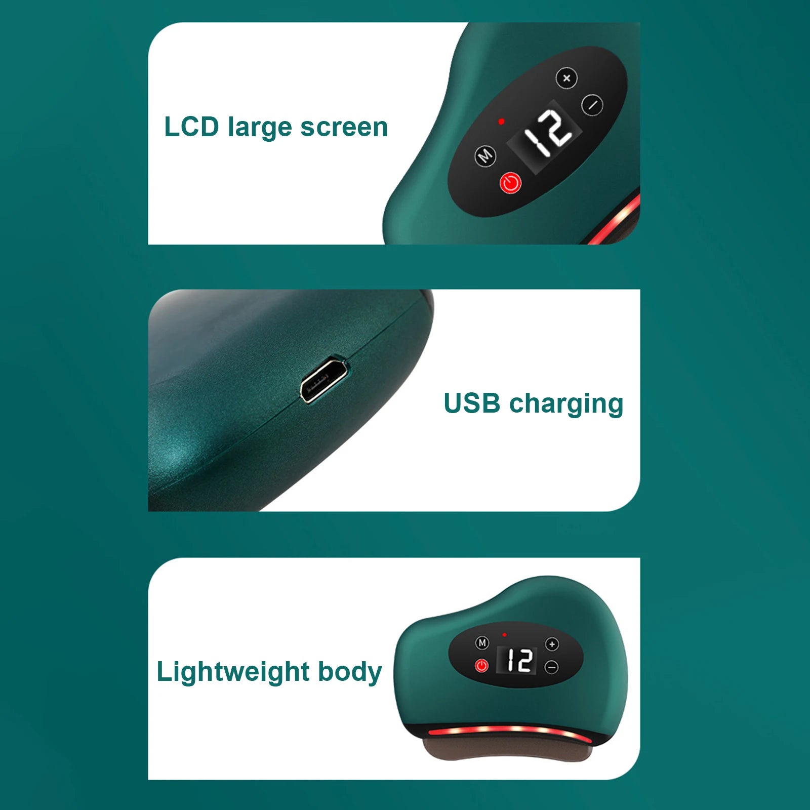 Lift & Glow™ Heated Gua Sha — Electric Face & Neck Sculpting Massager