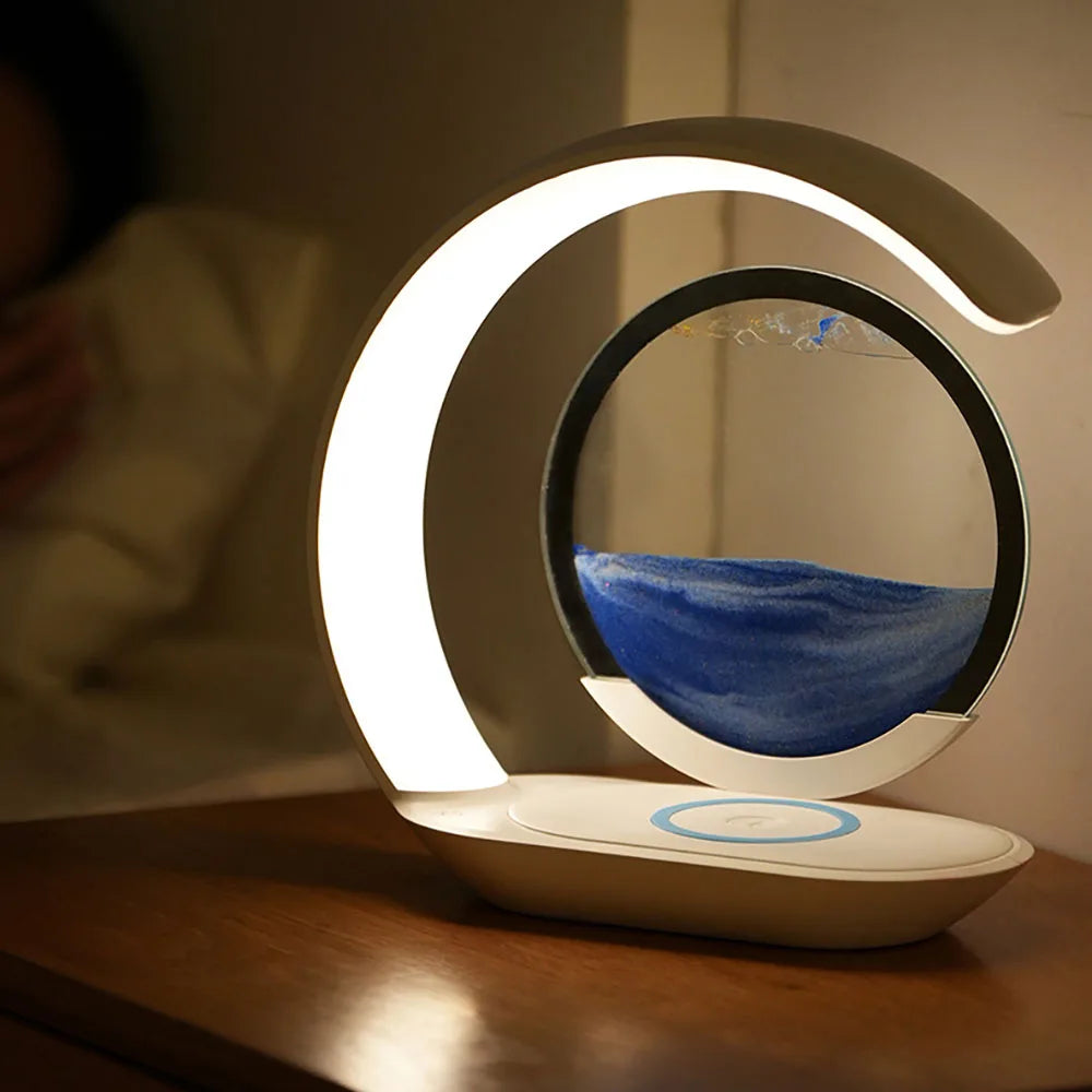 TrendPort SandFlow Wireless Charging Desk Lamp