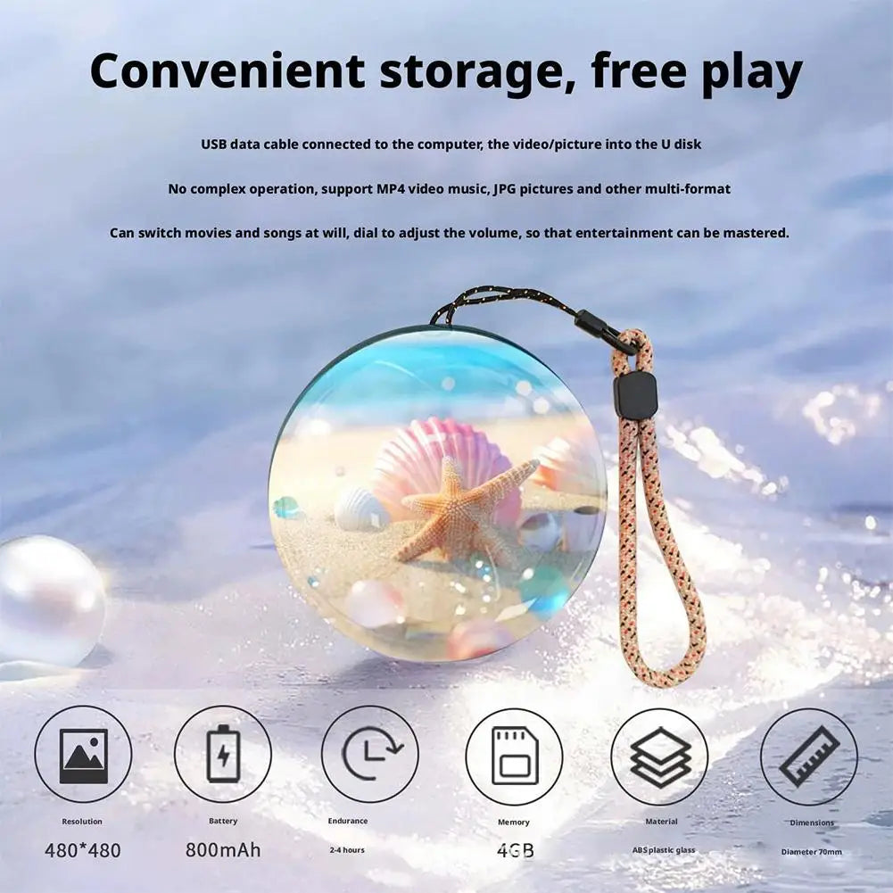 3D Crystal Ball Video Player – Customizable Levitating Memory Sphere  ,Perfect Gift for Couples, Family & Friends)