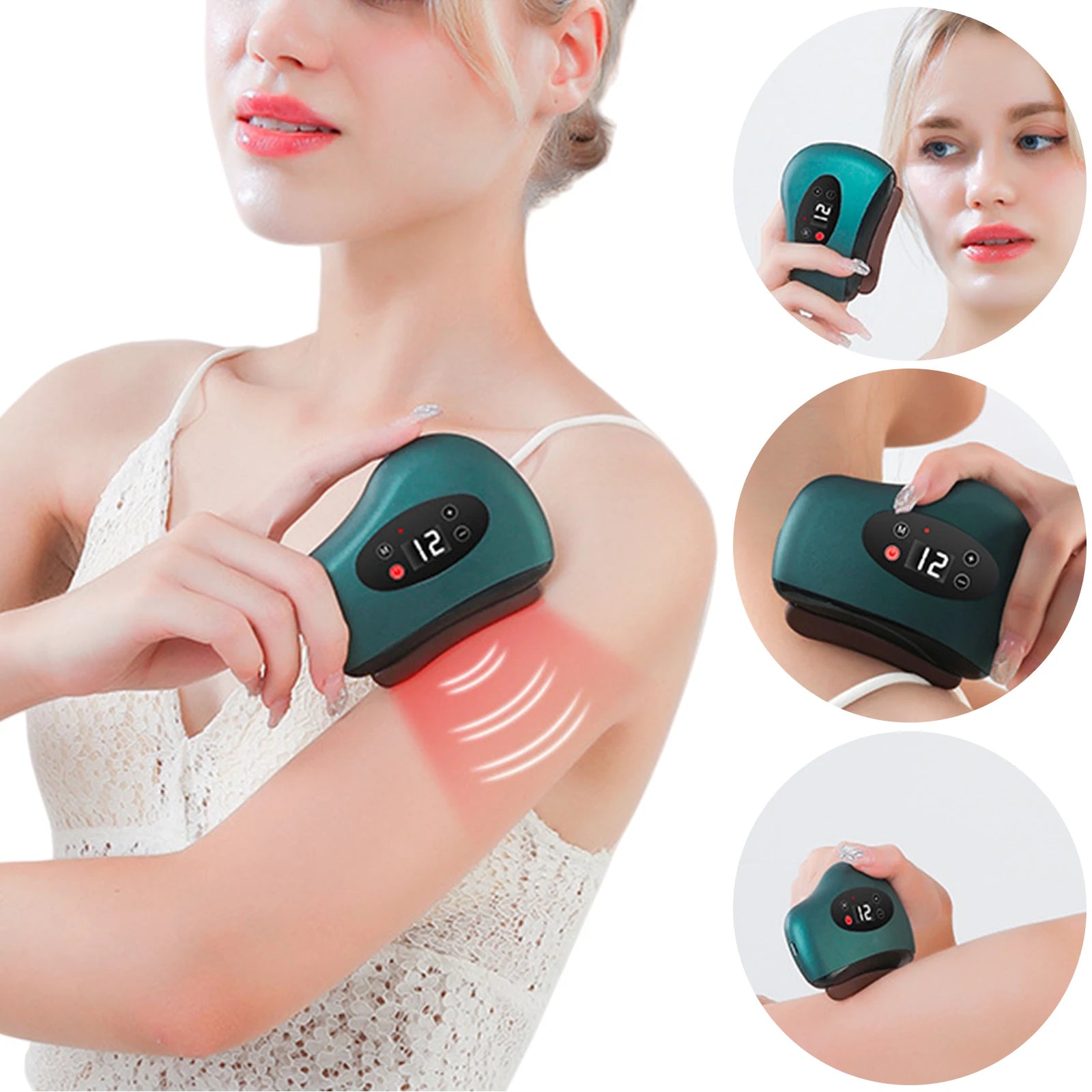 Lift & Glow™ Heated Gua Sha — Electric Face & Neck Sculpting Massager