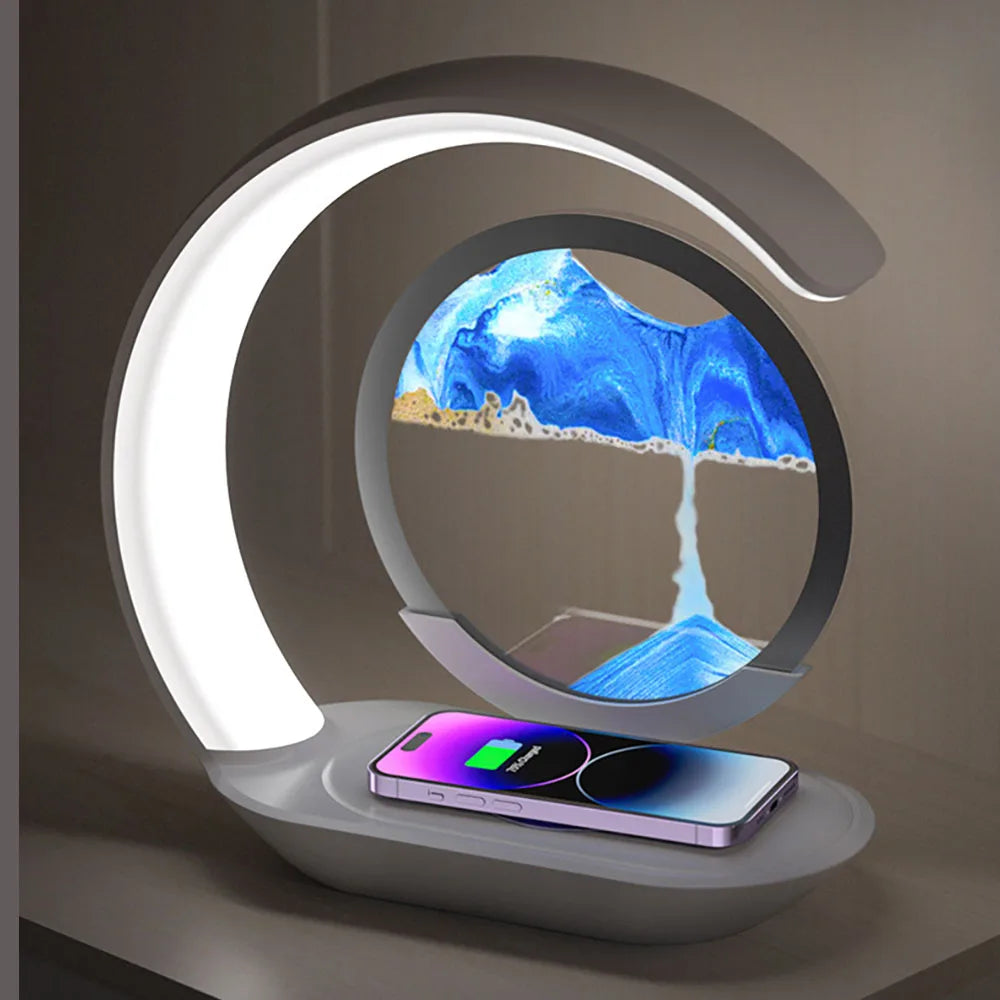 TrendPort SandFlow Wireless Charging Desk Lamp