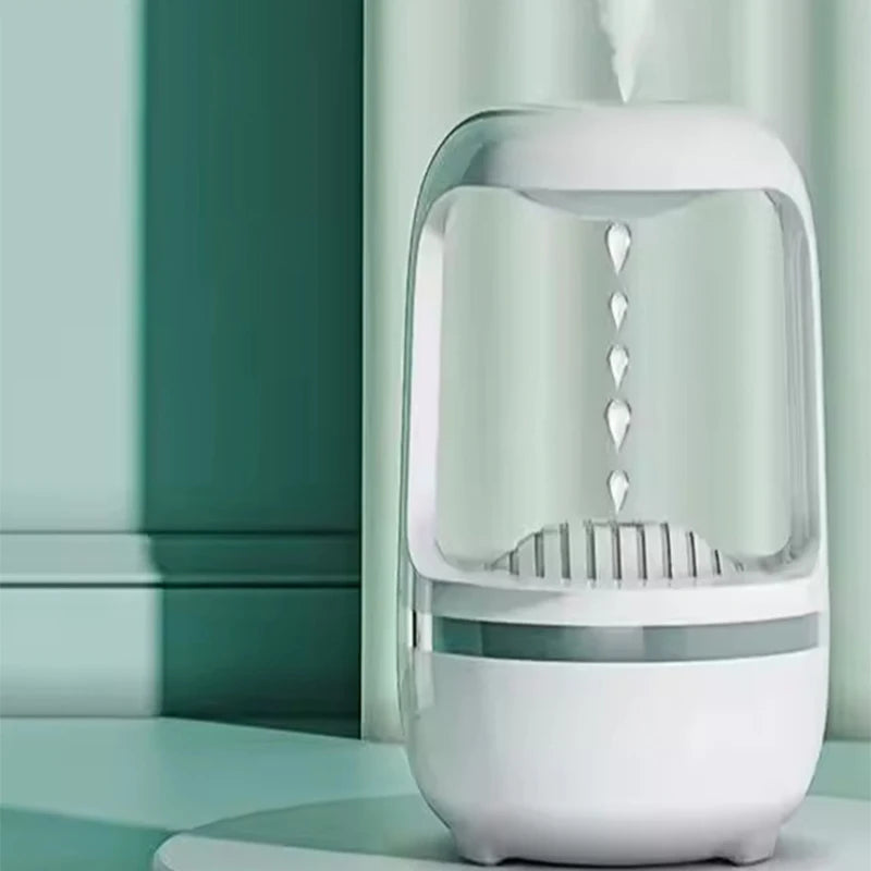 Anti-Gravity Water Drop Humidifier & LED Night Light – Home Aromatherapy Decor