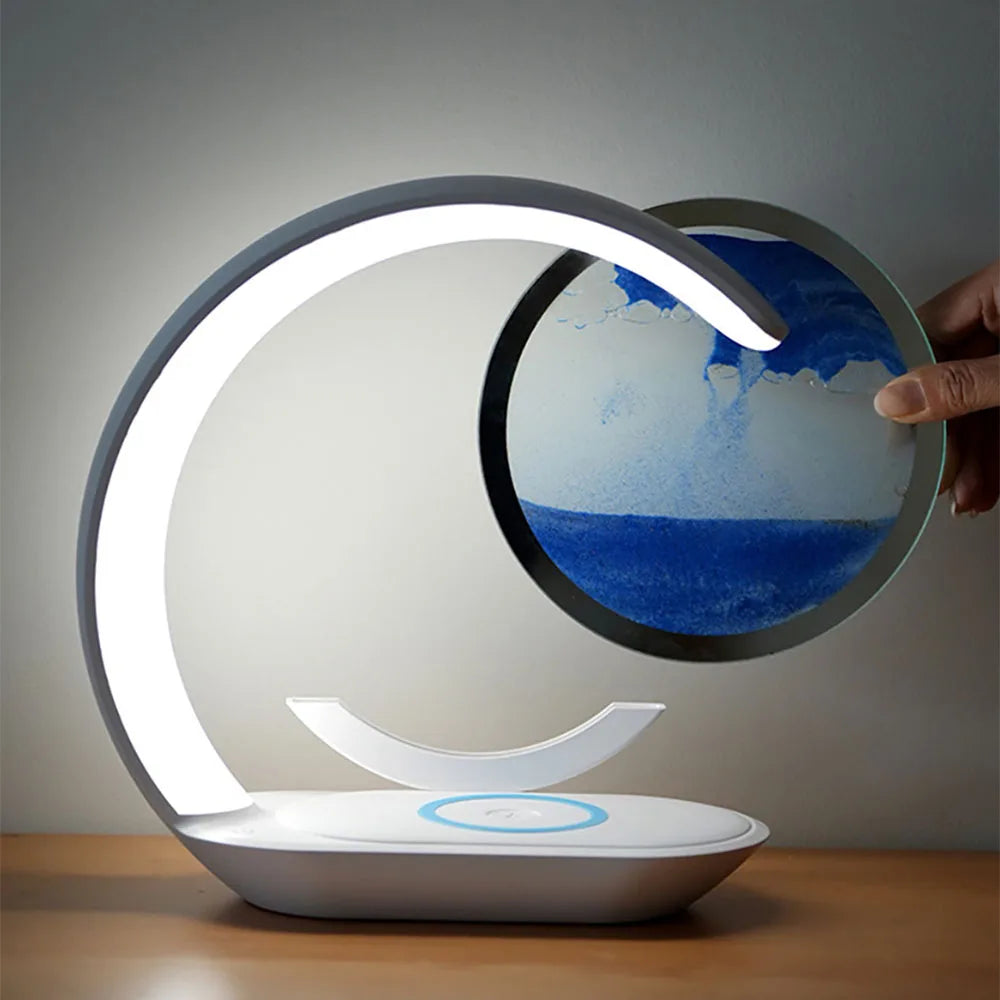 TrendPort SandFlow Wireless Charging Desk Lamp