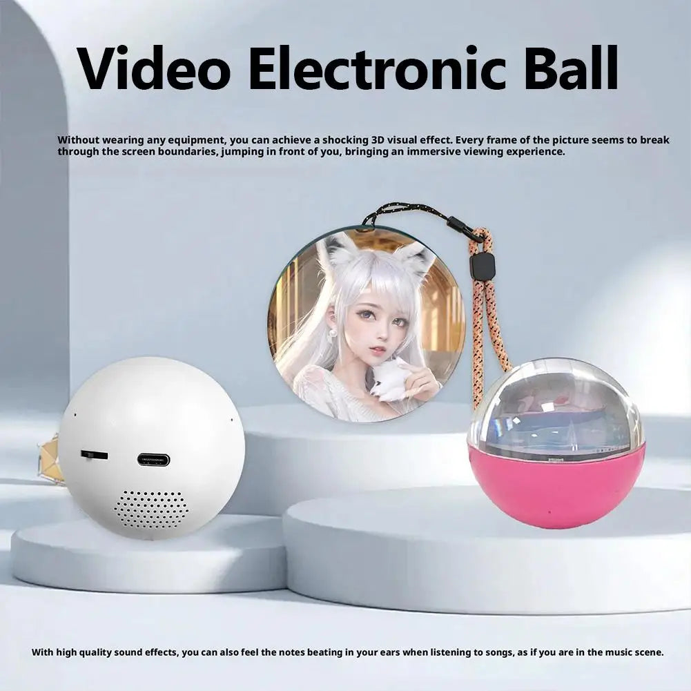 3D Crystal Ball Video Player – Customizable Levitating Memory Sphere  ,Perfect Gift for Couples, Family & Friends)