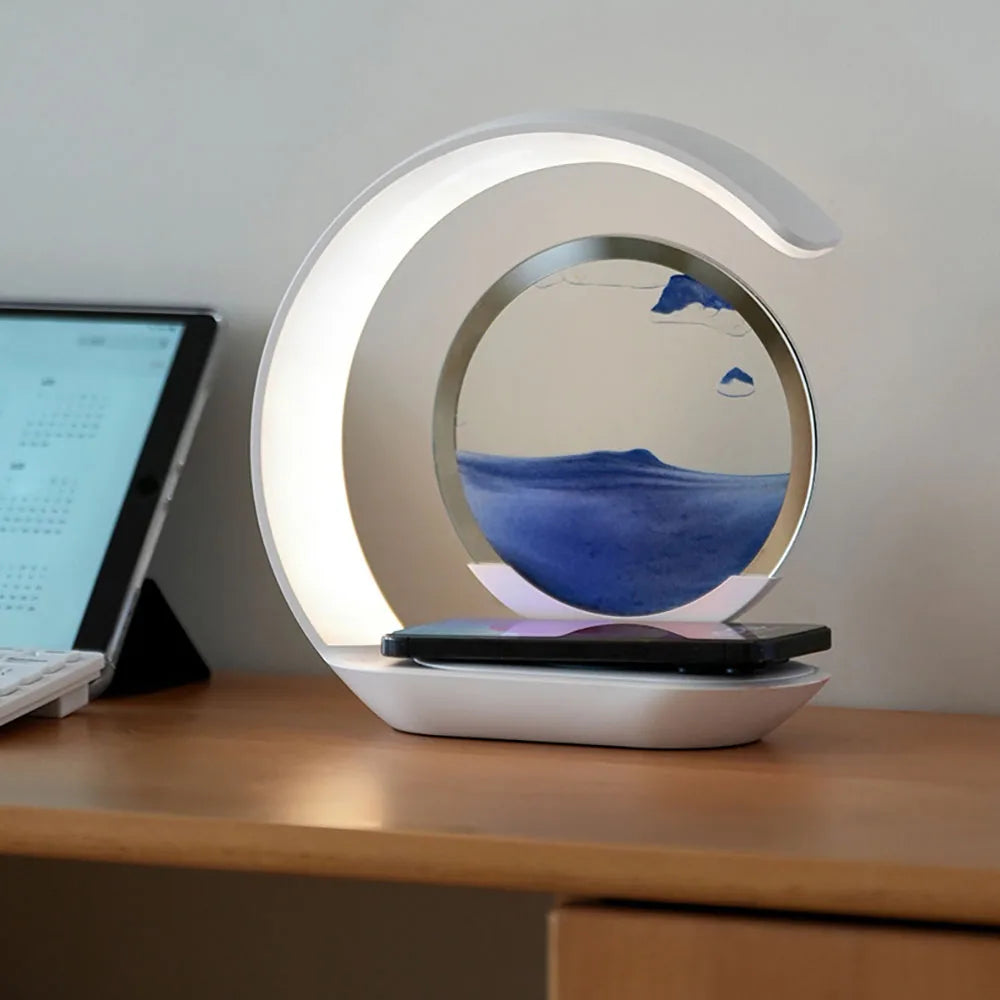 TrendPort SandFlow Wireless Charging Desk Lamp
